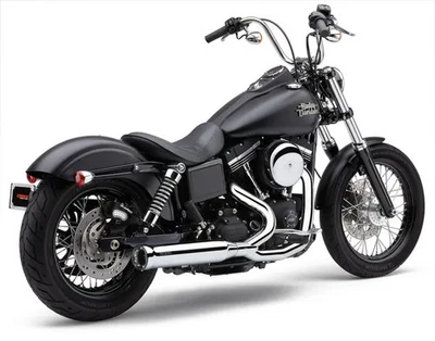 Cobra Chrome 4 polegadas PowerPro HP RPT escape Harley Dyna Low Rider 14-17 - Imagem 1 de 4