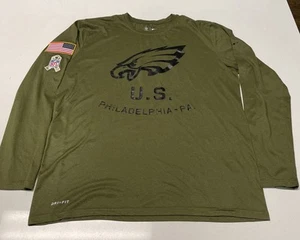 Philadelphia Eagles Men's Large Nike Dri-Fit Long Sleeve NFL On Field T-Shirt - Picture 1 of 10