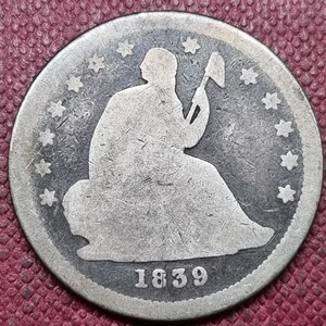 1839 Seated Liberty Quarter 25c Circulated #96076 - Picture 1 of 2