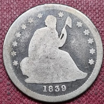 1839 Seated Liberty Quarter 25c Circulated #96076 - Image 1 of 2