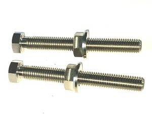 BMW S1000RR 2008-2023 Titanium chain Axle Adjuster Nut & Bolt Set light no rust - Picture 1 of 15