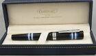Conklin Toledo Blue/Black & Chrome Fountain Pen - Medium Nib - NEW MODEL!