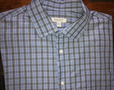 Mens Barakett by Robert Barakett Long Sleeve Plaid Button Up Shirt Size 17 32-33 - Image 1 of 2