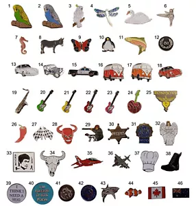 Pin Badges Lapel Brooch Metal Enamel Fashion Accessories Choose Design - Picture 1 of 46