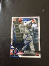 Jeremiah Jackson Signed IP 2018 Bowman Draft  New York Mets LA Angels Auto