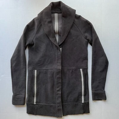 Jaqueta Cardigã Lululemon Lã Yin To My Yang Feminina 2 Cinza Ímã Snap Front - Imagem 1 de 4