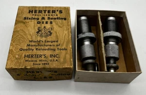 Vintage Herters 30/30 Sizing & Seating Dies Reloading Full Length Set/free ship - Picture 1 of 6