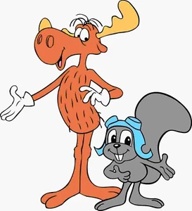 Rocky and Bullwinkle Vintage Comics and Cartoons 8X10 Poster Print - Imagen 1 de 1