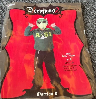 Fantasia cosplay infantil Halloween área 51 marciana G Alein tamanho M 7-8 DECPTIONS - Imagem 1 de 4
