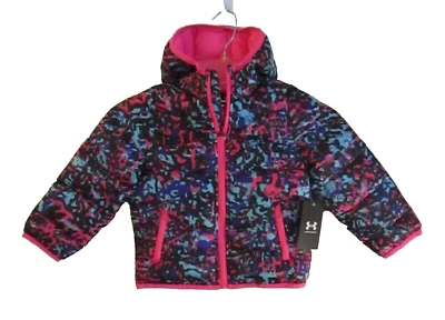 Jaqueta Under Armour Infantil Meninas UA Prime Puffer 3T Preta/Multicolorida MSRP$70 - Imagem 1 de 2