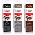 Delia Henna traditionelle Augenbrauenfarbe Pulver Wimpern professionell SCHWARZ/BRAUN