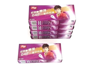 5 Pack (50 Balls) Original DHS D40+ Table Tennis Balls 1-Star White Plastic - Picture 1 of 7