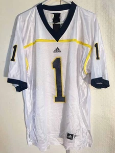 Adidas NCAA Jersey Michigan Wolverines #1 White sz L - Picture 1 of 1