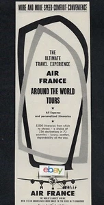 AIR FRANCE 1958 ROUND THE WORLD TOUR LOCKHEED SUPER CONSTELLATION ULTIMATE AD - Bild 1 von 1