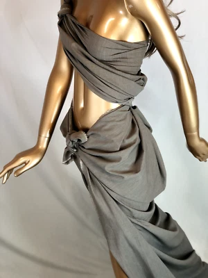 /m Designer Fabric Essentials Cotton Poly Spandex Boston Legal Caper PebbleNYFW - Image 1 of 4