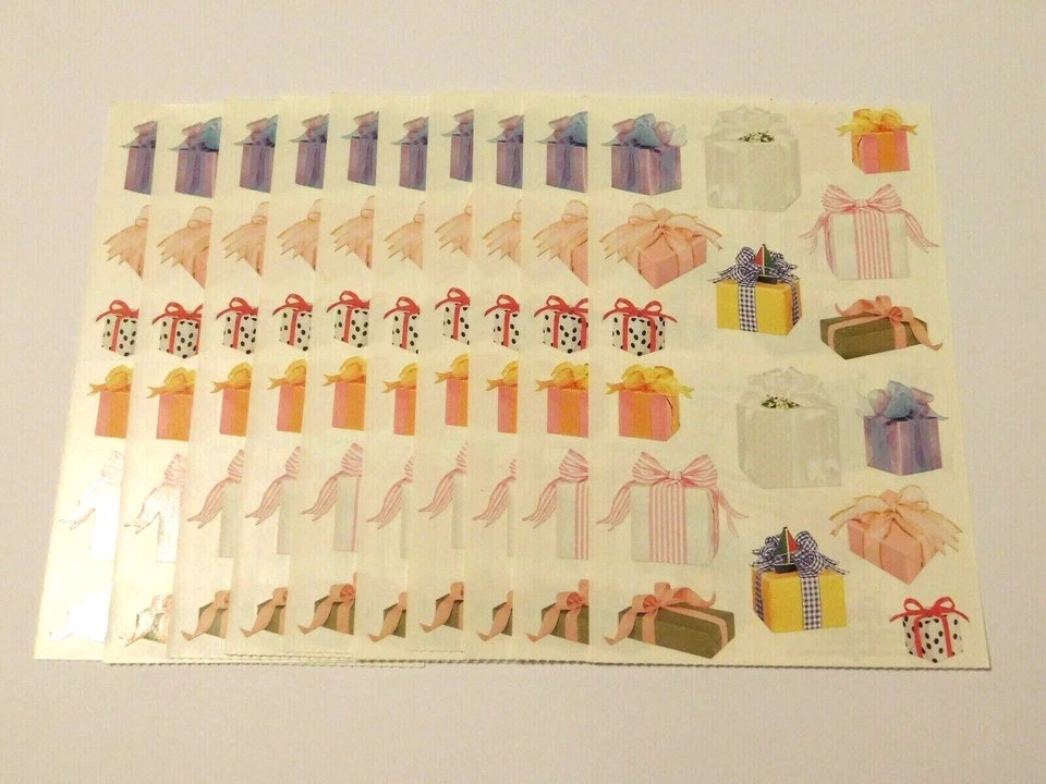 Mrs Grossman's Lot of 10 Sheets ~Gifts Photoessence~ 1999 Stickers Scrapbooking - Image 1 of 1