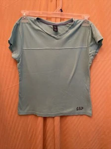 Junior Gap Teal V Neck Shirt Size M - Picture 1 of 4