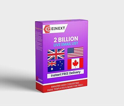 3 Billion Live USA+UK+Canada+Australia Emails+FREE Email Templates+5 Wp Themes • 7.76£