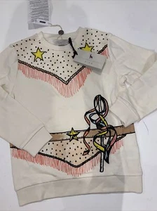 NWT 8 STELLA McCARTNEY KIDS BETTY COWGIRL WESTERN SWEATER Sweatshirt Top Girl - Picture 1 of 4