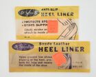 2 Vtg 1954 Dr Scholls Heel Liners Anti-Slip & Suede Leather NOS 