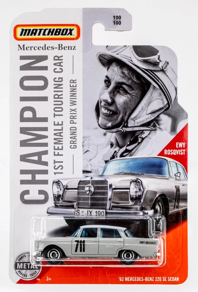 2020 Matchbox No100 '62 Mercedes-Benz 220 SE седан СЕРЫЙ | 711 EWY ROSQVIST | FSC - Изображение 1 из 1