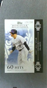 2008 Topps Moments & Milestones #125-60 Matt Holliday Rockies #'d 104/150 - Picture 1 of 2