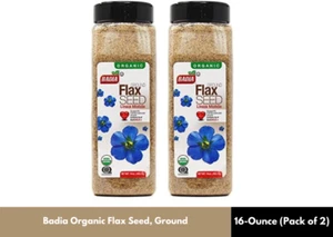Badia Organic Flax Seed, Ground, 16-Ounce,Superfood High in Fiber (Pack of 2) - Picture 1 of 4