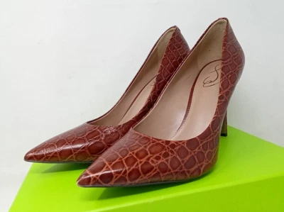 Sam Edelman - Hazel Pointed Toe Pump - Women's 10 M - Hazel, Brwn Crocemblea Foto 1 de 4