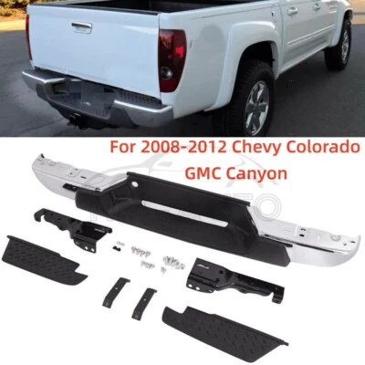Chrome Rear Bumper For 2008-2012 Chevy Colorado GMC Canyon W/O Park Holes Foto 1 de 4