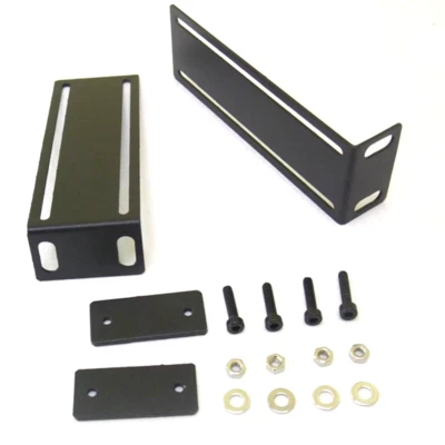 2 Stück 1 HE Rackwinkel für Verstärker, hinten Verstärkerwinkel Winkel Rackohren - Bild 1 von 4