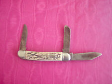 Vintage Colonial Pocket Knife 3 Steel Blades Prov. USA for Parts or Repair