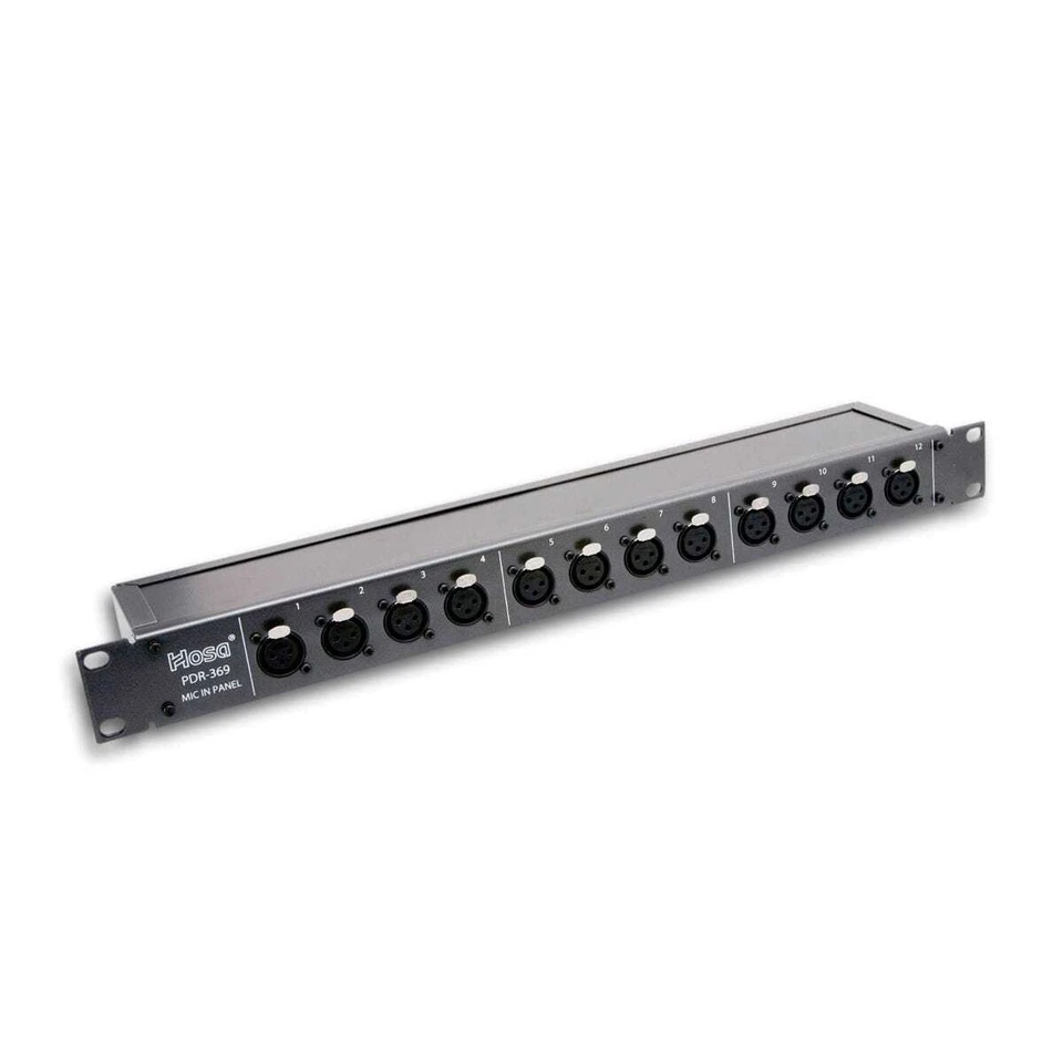 Hosa PDR-369 Patch Bay, 12-point, De-normalled, XLR3F to XLR3M - Image 1 of 1