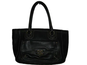 NORDSTROM BLACK PEBBLED LEATHER TOTE SHOULDER BAG HOT - Picture 1 of 10