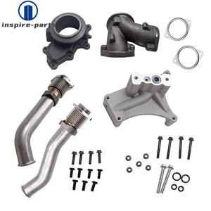 Turbo Up Pipe Kit with NON-EBPV Pedestal & Exhaust Housing For 99.5-03 Ford 7.3L - Picture 1 of 10
