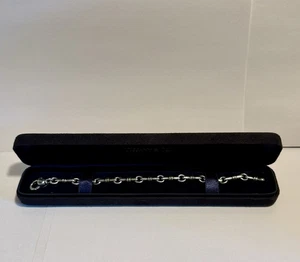 Tiffany & Co Vintage 925 Sterling 750 18k Gold Kreis Stab Gliederarmband 23,47 g - Bild 1 von 21