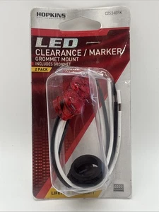 Hopkins 3/4" 12V LED Luz Roja Marcador de Liquidación para Remolque Camión Paquete de 2 Totalmente Nuevo - Imagen 1 de 4