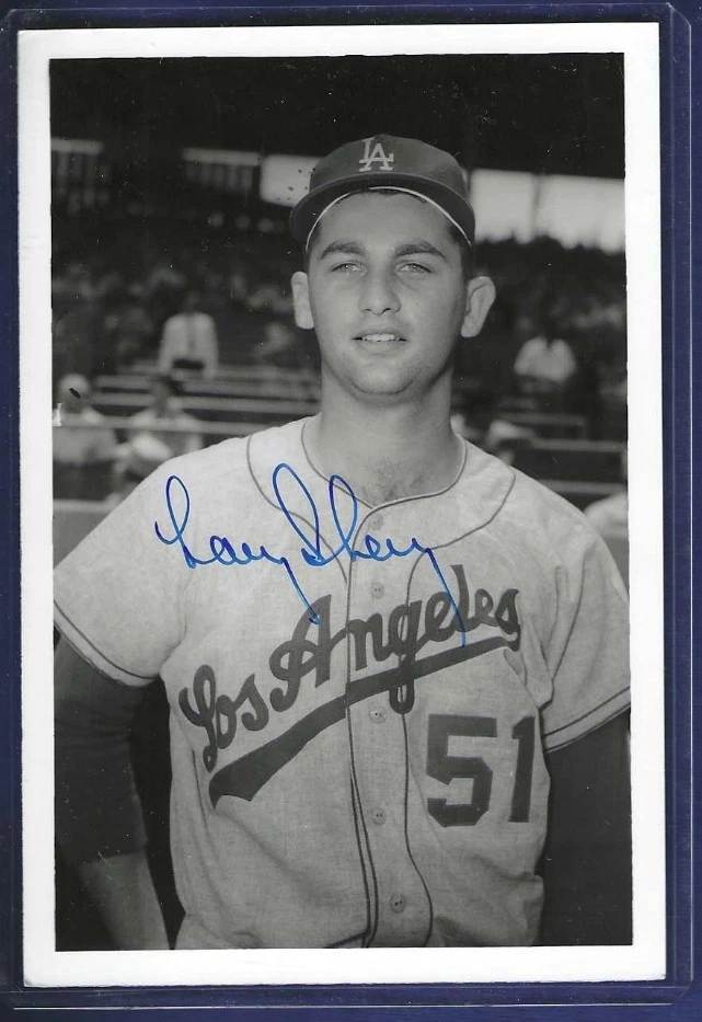 Larry Sherry Los Angeles Dodgers Baseball Autographed George Brace 4x6 Photo - Image 1 of 1