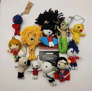 Keychains Watchover Yoodara Voodoo Dolls String Figures Doll Lot Of 11 - Picture 1 of 11