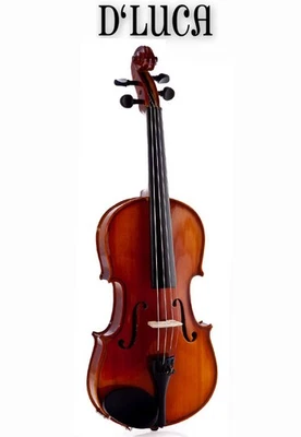 D'Luca Meister Ebony Fitted Beginner Violin Outfit 1/2 - Image 1 of 4