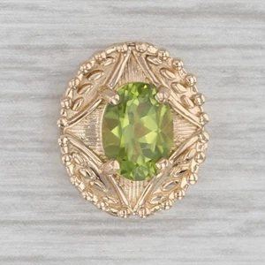 0.74ct Peridot Solitaire Slide Bracelet Charm 14k Yellow Gold Richard Glatter - Picture 1 of 5