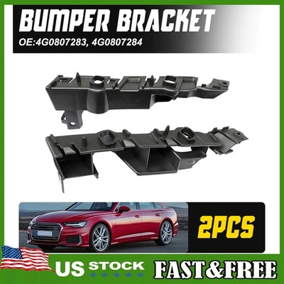 2Pcs Fit For Audi A6 S6 A6 Quattro 2012-2018 Front Bumper Bracket Left & Right Foto 1 de 4