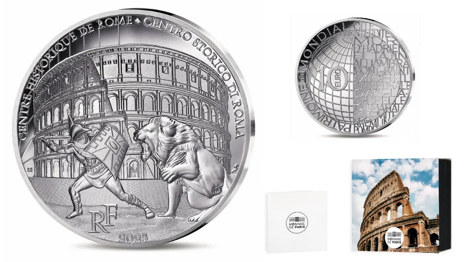 Coffret 10€ Argent 999/1000 UNESCO : Colisée - Photo 1/1