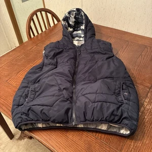 i5 Apparel - Herren 2XL Reißverschluss Wende Kapuze gefütterte Weste Jacke marine/kariert - Bild 1 von 10