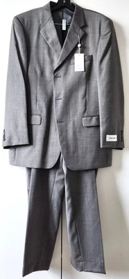 NWT Piere Cardin 100% Worsted Wool Suit Heather Gray Jacket 44S | Pants 38W New - Image 1 of 4