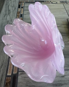 MCM Archimede Seguso Alabastro Muschelschale 2 Positionen Murano Kunstglas - Bild 1 von 15