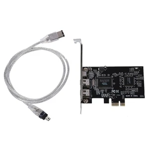 2X PCI Express X1 PCI-E Scheda Controller IEEE1394 FireWire 1394A 3 Porta p4469 - Foto 1 di 1