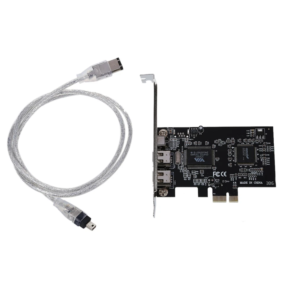 2X PCI Express X1 PCI-E Scheda Controller IEEE1394 FireWire 1394A 3 Porta p4469 - Immagine 1 di 1