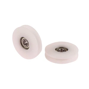 8*50*12MM U Groove Roller Guide Wheel POM Nylon Groove Wire Rope Bearing - Picture 1 of 14