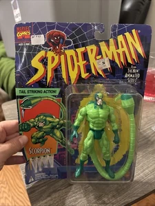 1994 Spider-Man Animated Series Scorpion Tail Striking Action Toybiz NOS - Picture 1 of 2