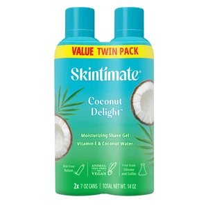 Gel de afeitar Skintimate Coconut Delight para mujer paquete doble, 14 oz en total, húmedo para mujer - Imagen 1 de 12